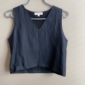 Navy cropped top